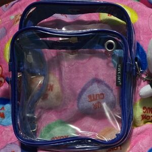 Blue Clear Crossbody Purse